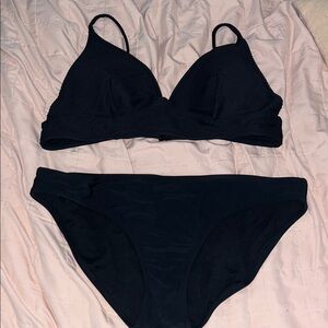 Old Navy Black Ribbed Bikini